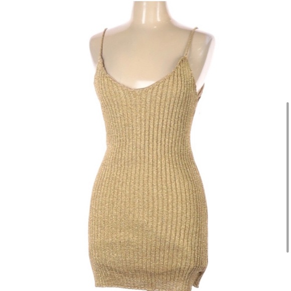 For love and lemons gold knit dress - Picture 3 of 6